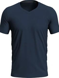 Vneck Pánské tričko s výstřihem do V blue midnight model 22478260 - Stedman