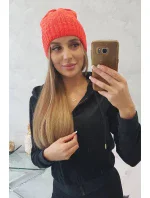 Dámská čepice Irmina model 18751861 oranžová - K-Fashion Dámská čepice Irmina model 18751861 oranžová - K-Fashion
