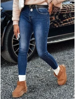 dámské džínové úzké kalhoty s páskem modré Dstreet model 21981111 - FashionStreet