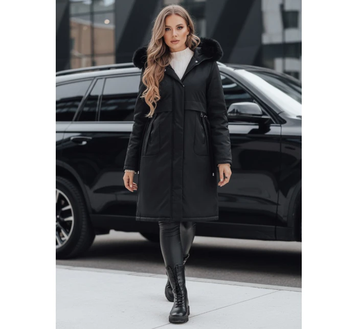 Dámská zimní bunda parka s kožešinou černá FashionStreet TY5113