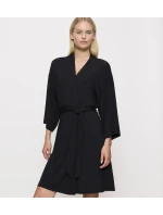 Dámský župan Aura Spotlight Robe - BLACK - černý 0004 - TRIUMPH Dámský župan Aura Spotlight Robe - BLACK - černý 0004 - TRIUMPH