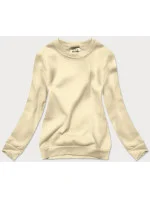 Béžová dámská tepláková mikina se stahovacími lemy model 17038497 - J.STYLE