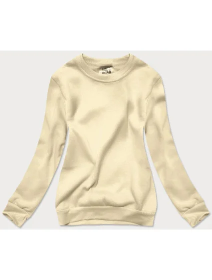 Béžová dámská tepláková mikina se stahovacími lemy model 17038497 - J.STYLE