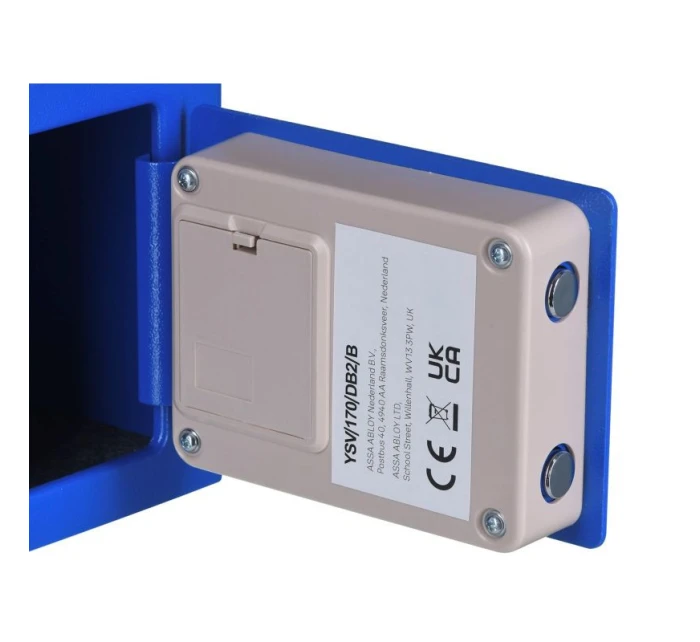 Yale Mini elektronický trezor modrý Základní trezor YSV mini modrý