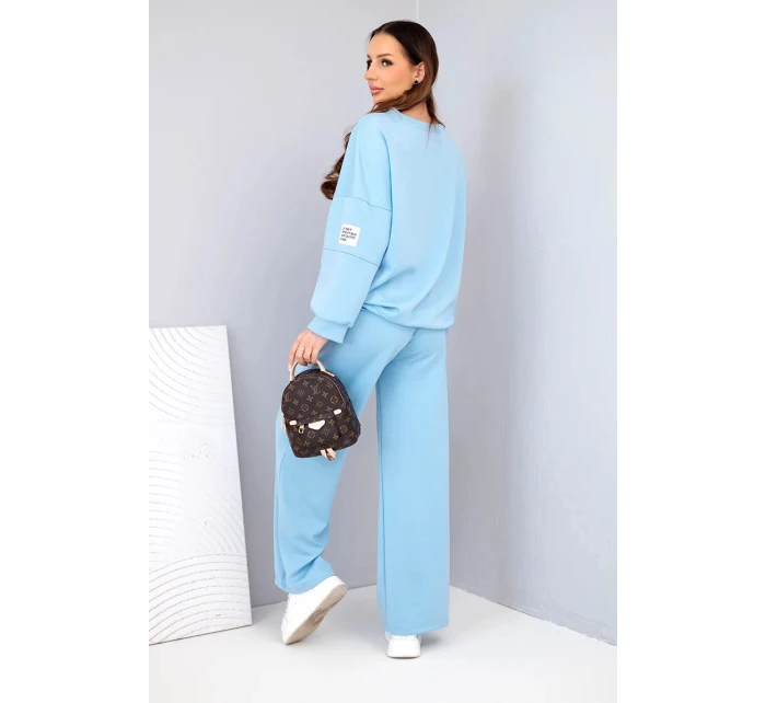 Dámská sada máslo mikina + kalhoty modrý