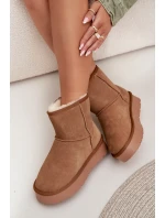 Dámské sněhule z přírodního semiše na platformě Camel model 21709740 - Boto Dámské sněhule z přírodního semiše na platformě Camel model 21709740 - Boto