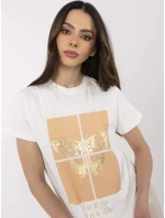 T shirt CLM TS model 21099014 ecru - FPrice T shirt CLM TS model 21099014 ecru - FPrice