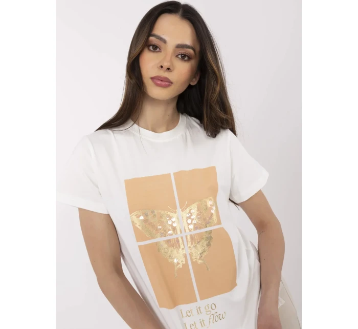 T shirt CLM TS model 21099014 ecru - FPrice T shirt CLM TS model 21099014 ecru - FPrice