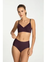 Jednoduchá košilová podprsenka Dark Plum - Julimex