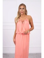 Boho šaty 8893 lososová - Kesi