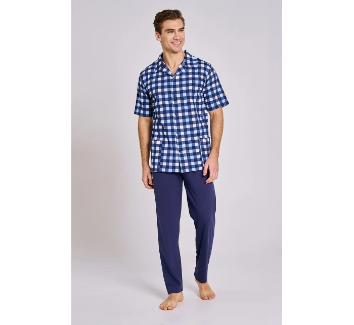 Taro Sammuel 3183 pyžamo kr/r M-2XL pánské pyžamo na zip