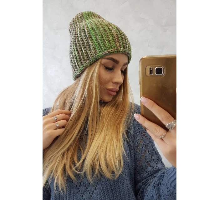 Fleecová čepice Zoja K306 zelená+béžová Fleecová čepice Zoja K306 zelená+béžová