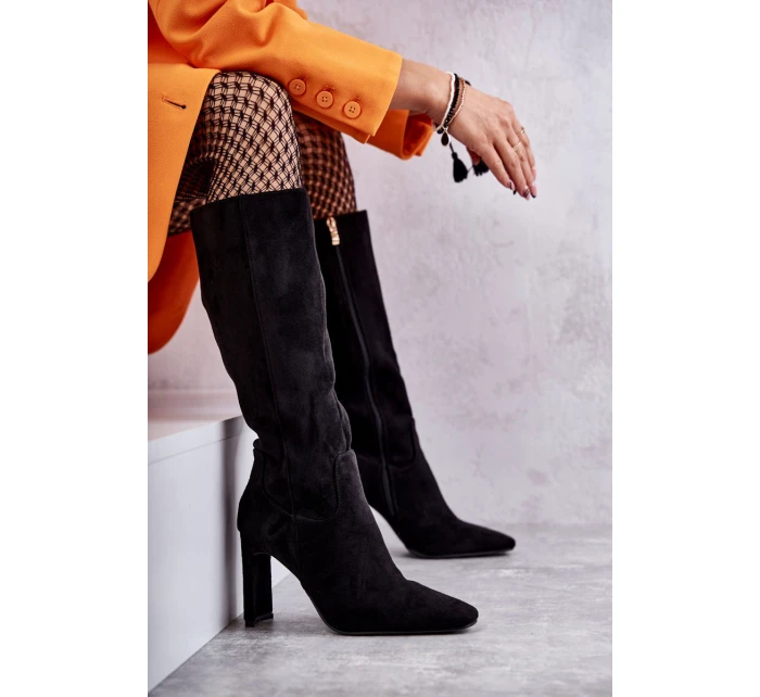 Dámské kozačky Na Vysokém Podpatku Černé Love model 21540237 - Boto