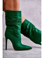 Dámské kozačky kozačky Zelené model 21597026 - Boto