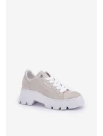 Tenisky Sportovní Boty Na Platformě model 21683579 Stříbrné - CheBello Tenisky Sportovní Boty Na Platformě model 21683579 Stříbrné - CheBello