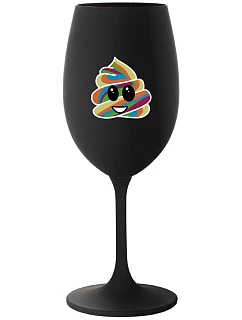 čierny pohár na víno 350 ml model 22163885 - Giftela