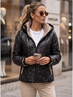 Kurtka damska przejściowa z kapturem czarna model 22341029 - FashionStreet