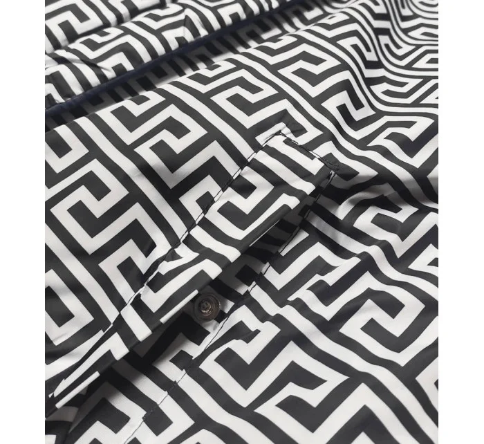 Tmavě modrá oboustranná vesta s kapucí model 18141007 - J.STYLE Tmavě modrá oboustranná vesta s kapucí model 18141007 - J.STYLE