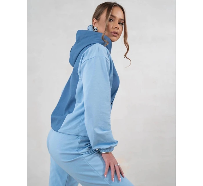 Dámská dvoubarevná tepláková souprava v modré barvě (554) Dámská dvoubarevná tepláková souprava v modré barvě (554)