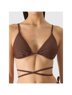 Dámský horní díl plavek 4F 4FWSS24UBKTF041-81S Hnědý