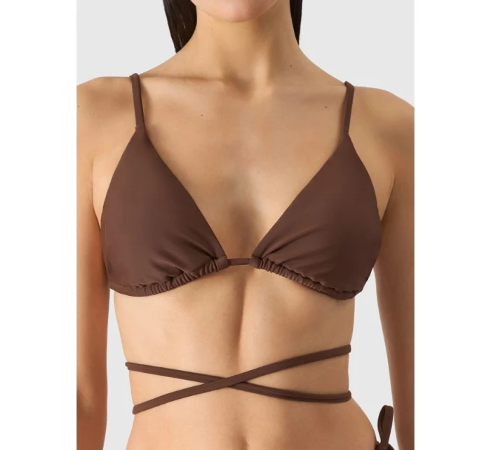 Dámský horní díl plavek 4F 4FWSS24UBKTF041-81S Hnědý Dámský horní díl plavek 4F 4FWSS24UBKTF041-81S Hnědý