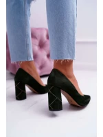 Dámské Semišové Lodičky Laura Messi olivové 2050