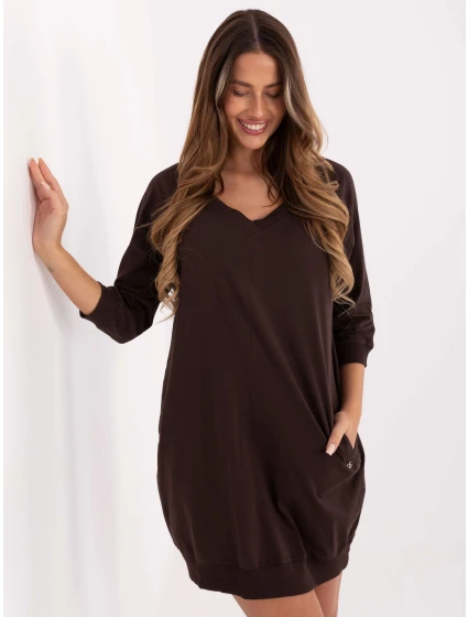 RV šaty SK 7203.35P tmavě hnědé