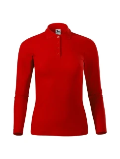 Pique Polo LS polokošile dámská červená