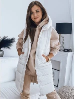 Dámská prošívaná vesta NOELIA bílá FashionStreet TY3133