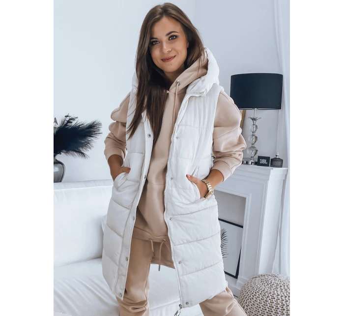 Dámská prošívaná vesta NOELIA bílá FashionStreet TY3133