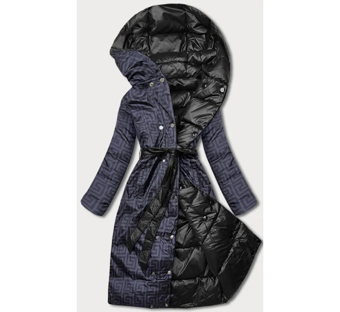 DWUSTRONNA DŁUGA KURTKA Z KAPTUREM CZARNA model 21244970 - MINORITY