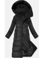 Černá zimní bunda z různých spojených materiálů Libland (7820) Černá zimní bunda z různých spojených materiálů Libland (7820)