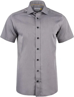 J.Harvest & Frost YB 50 S/S Regular Men Keprová košile s krátkým rukávem 63.5011 grey