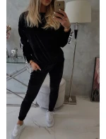 model 21753118 velurová sada černá - K-Fashion
