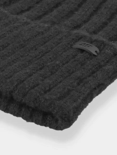 Dámská zimní čepice s logem 4F 4FAW23ACAPF295-20S Černá