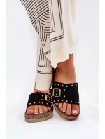 Dámské Pantofle Na Platformě S Přezkou A Černé model 21689950 - Boto