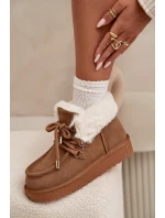 Dámské sněhule z přírodní semiš D.Franklin DFSH375006 Camel