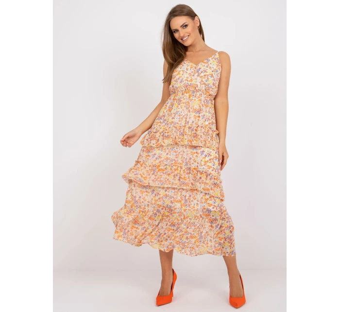 Dámské šaty EM SK Y6743 jasně oranžové Dámské šaty EM SK Y6743 jasně oranžové