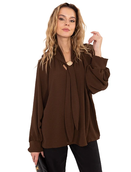 Bluzka MI BZ model 21757321 brązowy - FPrice Bluzka MI BZ model 21757321 brązowy - FPrice