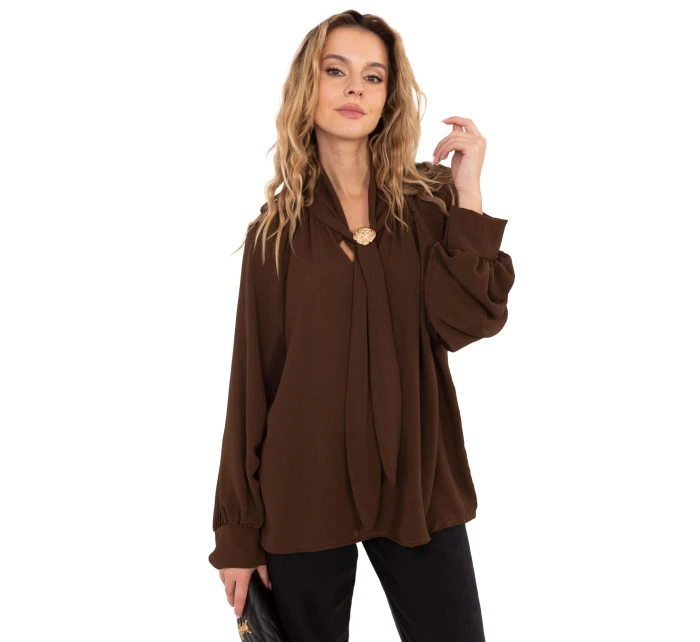 Bluzka MI BZ model 21757321 brązowy - FPrice Bluzka MI BZ model 21757321 brązowy - FPrice