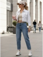 Dámské džínové kalhoty s páskem FashionStreet UY2887