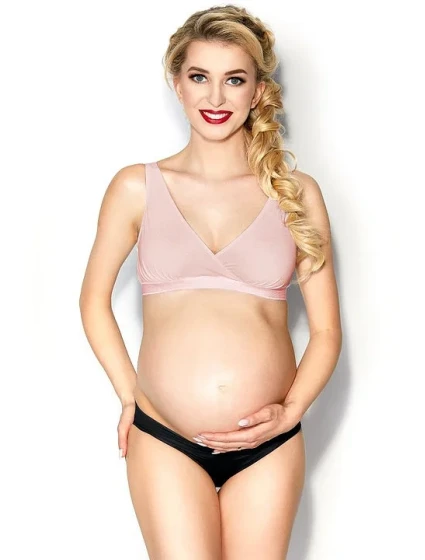 Měkká dámská podprsenka soft Mitex bez kostic Lilly Basic Pink Mama