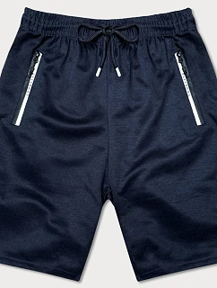 Tmavě modré pánské kraťasy s vsadkami model 18416141 - J.STYLE