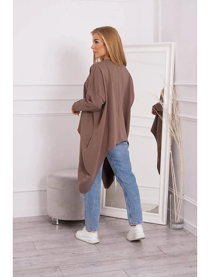 Halenka s oversize potiskem mocca Halenka s oversize potiskem mocca