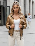 Dámská prošívaná bunda GLAMCIX beige FashionStreet TY4784 Dámská prošívaná bunda GLAMCIX beige FashionStreet TY4784