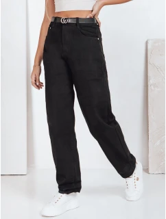 Dámské široké černé džíny FashionStreet UY2760