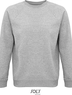 SOL'S Space Unisex raglánová mikina z bio bavlny 25.3567 grey melange