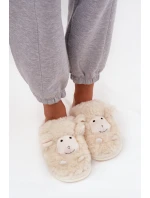 Dámské Kožešinové Pantofle Béžové model 21747713 - Boto