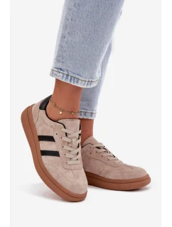 Dámské semišové sneakers na platformě Elivienne – béžové