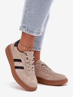 Dámské semišové sneakers na platformě Elivienne – béžové